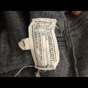 Soft denim skirt, buttons on side